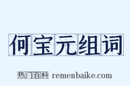 何宝元组词是什么意思的图片